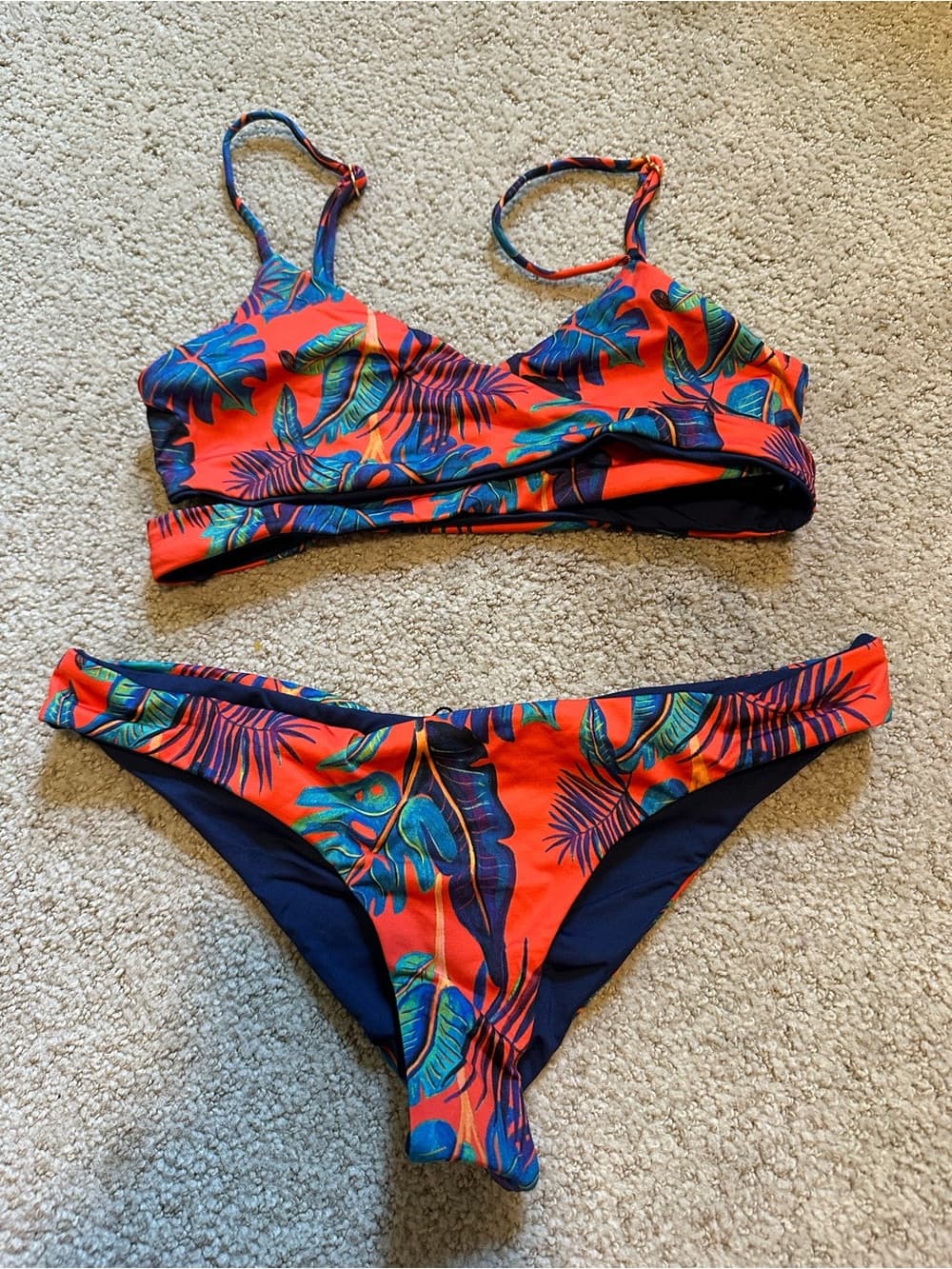 NWOT L*Space Liberty Rocky Palm bikini set extra small