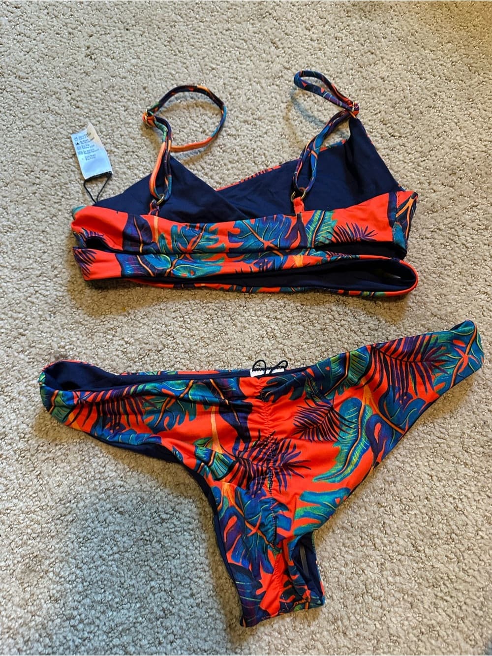 NWOT L*Space Liberty Rocky Palm bikini set extra small - Thumbnail 3
