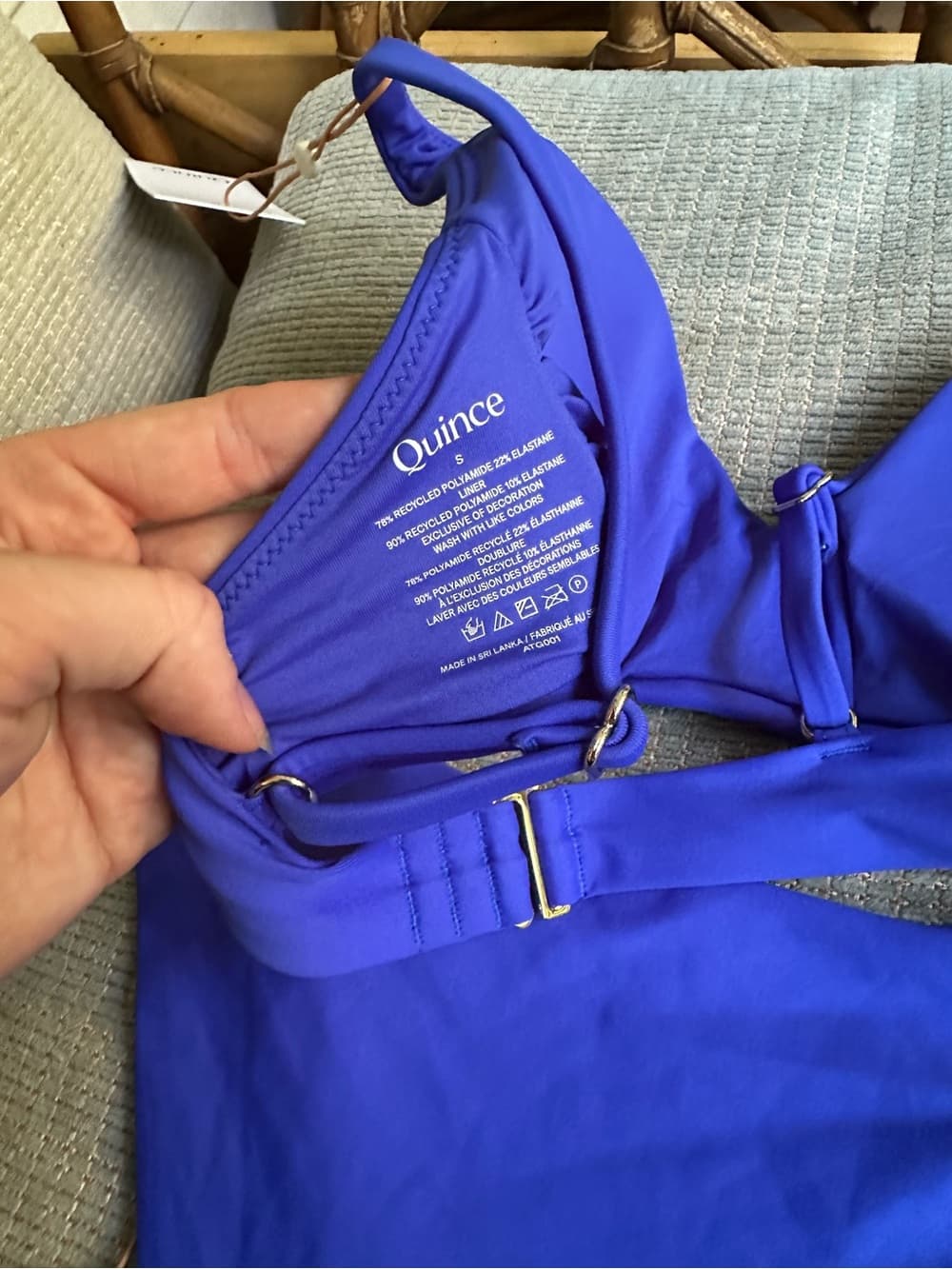 NWT Quince bikini set electric blue - Thumbnail 4