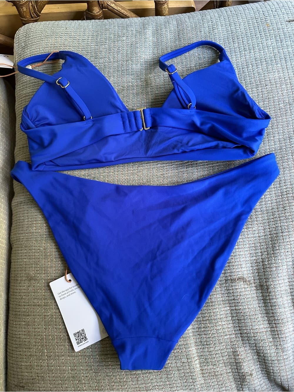 NWT Quince bikini set electric blue - Thumbnail 3