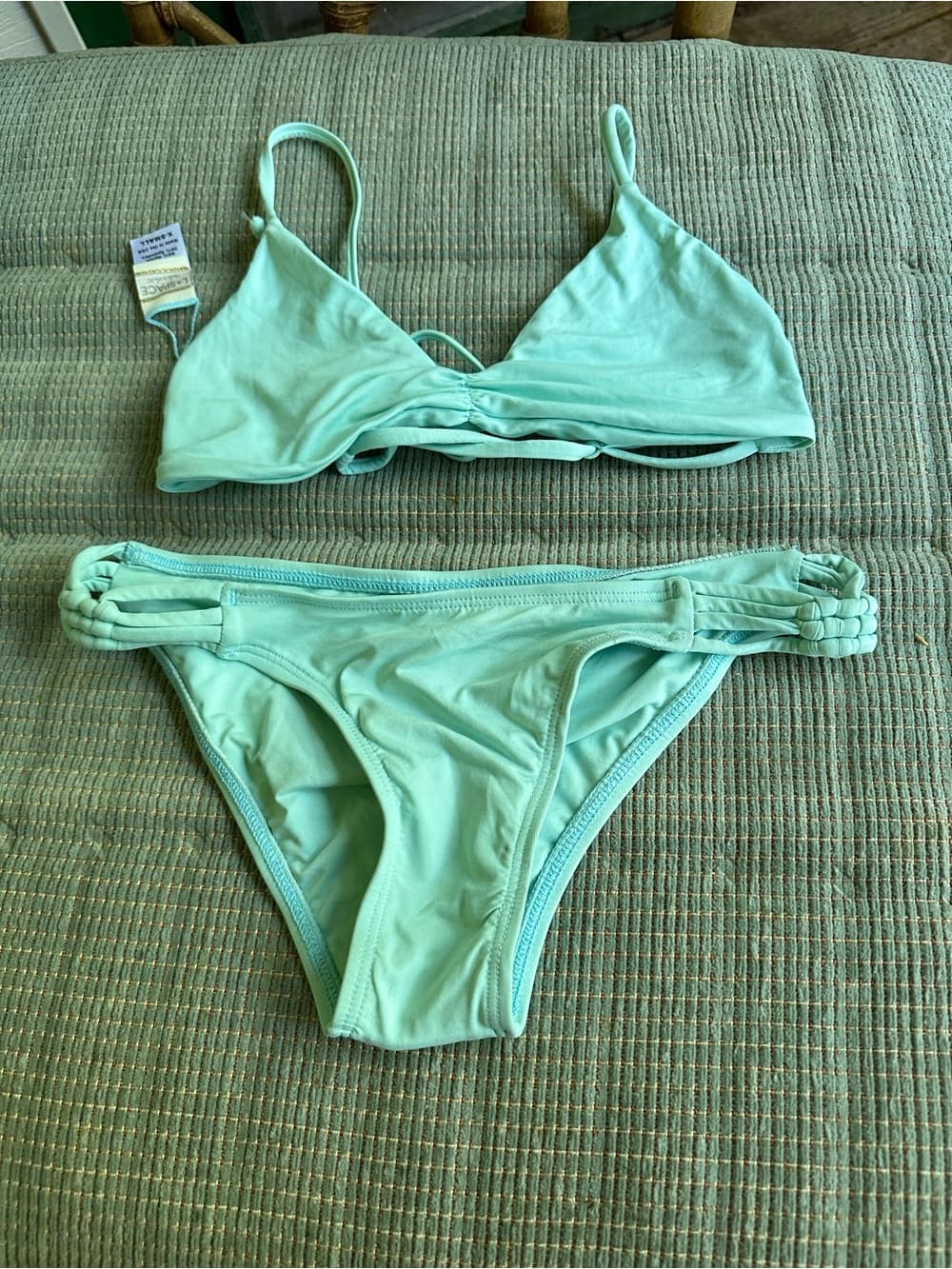 NWOT L*Space bikini set sea glass extra small