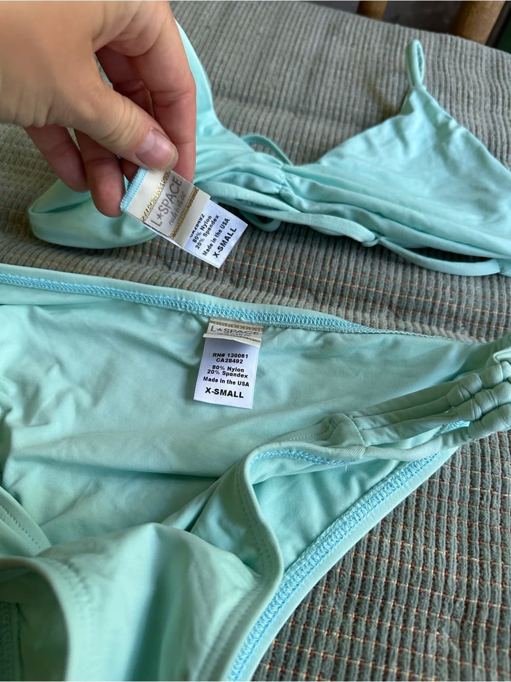 NWOT L*Space bikini set sea glass extra small - Thumbnail 3