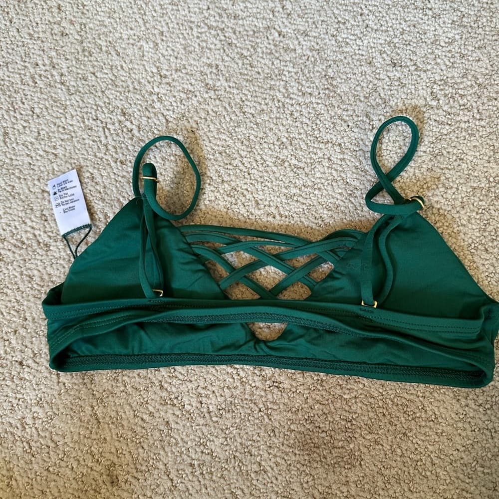 NWOT L*Space Jaime bikini top emerald green - Thumbnail 2