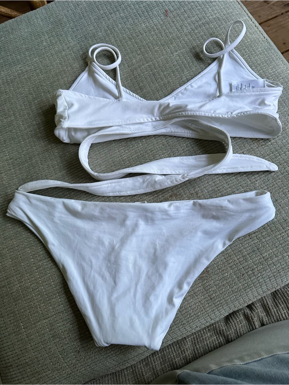 NWOT L*Space Chloe wrap bikini set white small - Thumbnail 2
