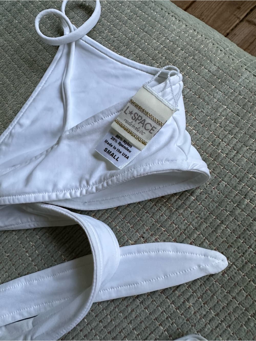 NWOT L*Space Chloe wrap bikini set white small - Thumbnail 3