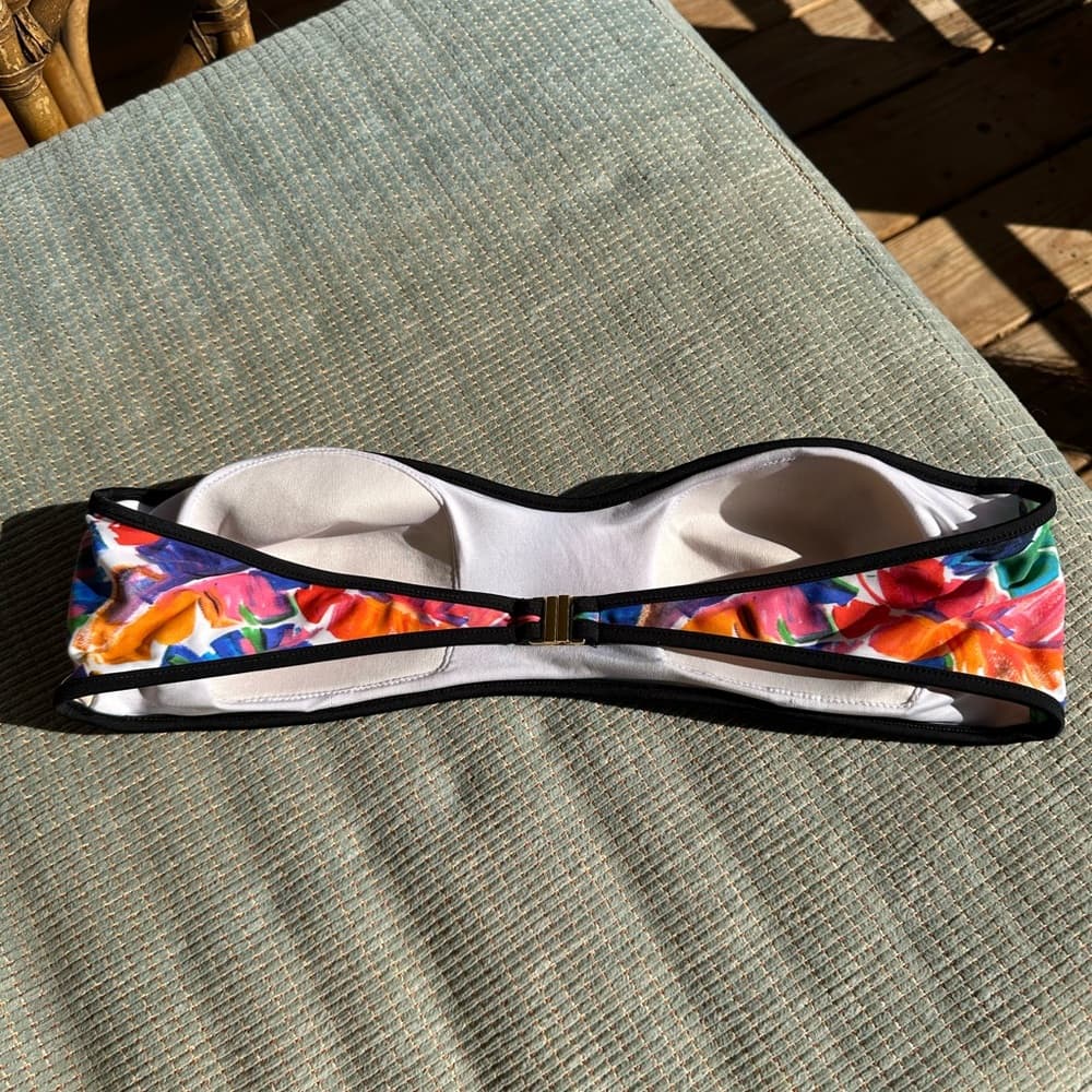 Milly Cabana floral bandeau bikini top large - Thumbnail 3