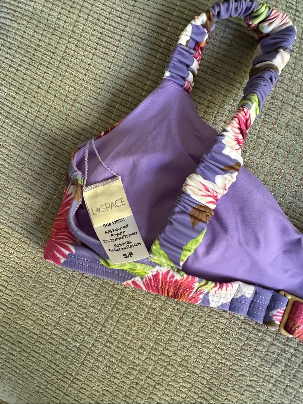 NWOT L*space Lloyd floral bikini top small - Thumbnail 3