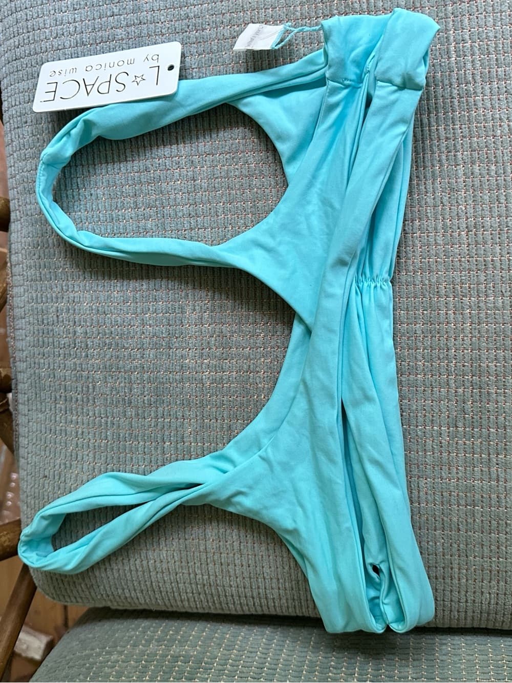 NWT L*Space bikini top turquoise small - Thumbnail 3
