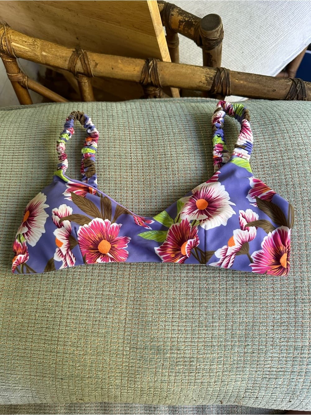 NWOT L*space Lloyd floral bikini top small