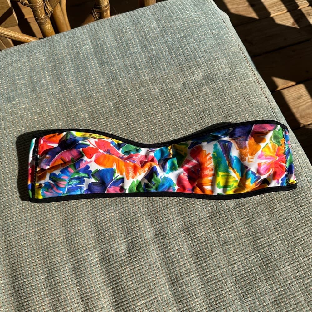 Milly Cabana floral bandeau bikini top large - Thumbnail 2