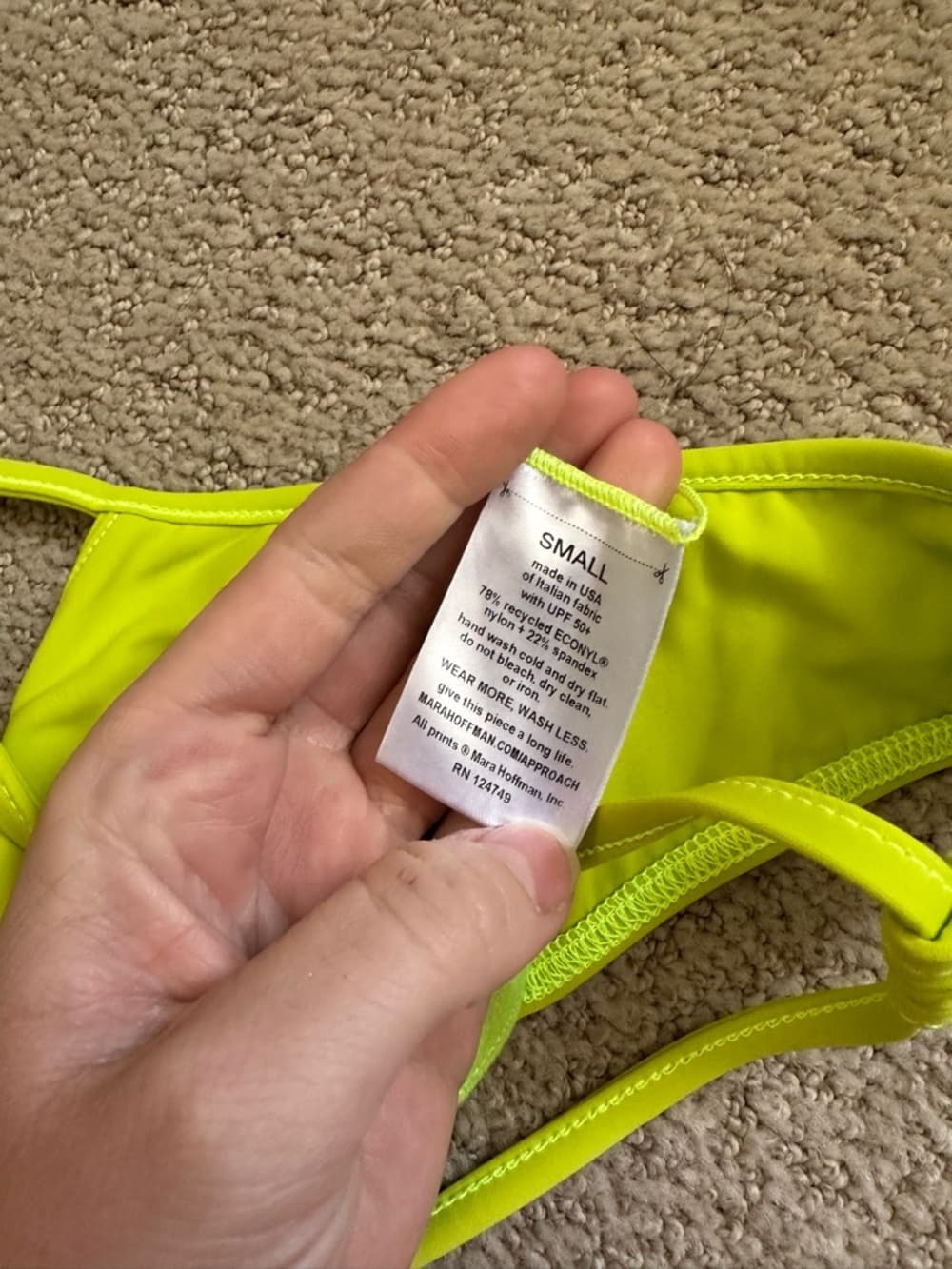 Mara Hoffman Mazlyn bikini top beet green - Thumbnail 4