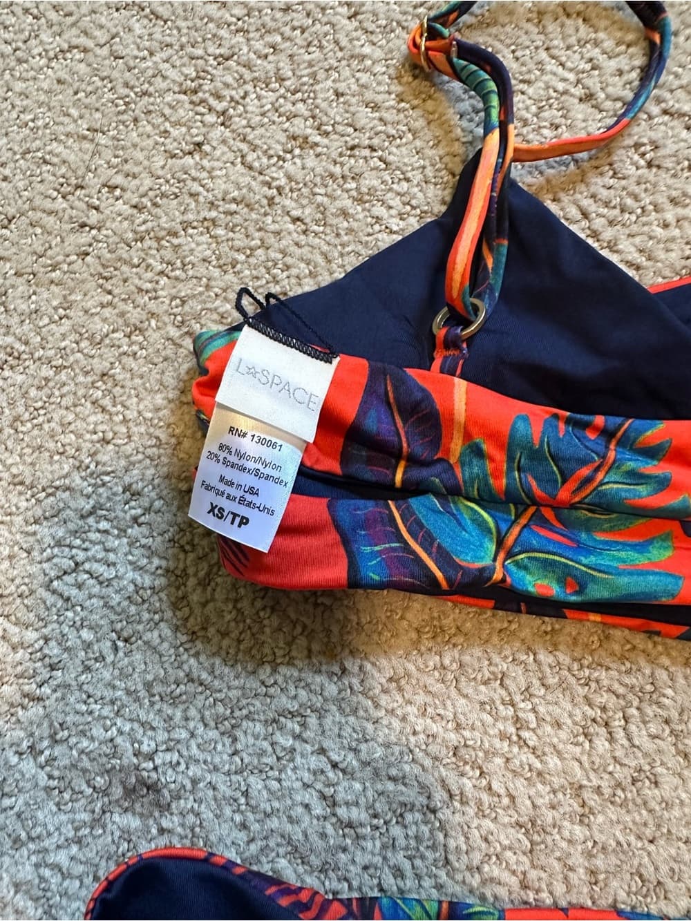 NWOT L*Space Liberty Rocky Palm bikini set extra small - Thumbnail 4
