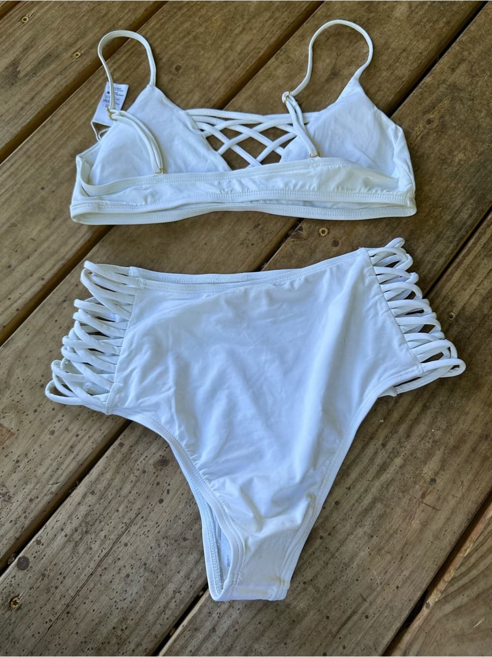 NWOT L*Space Jaime Tigress bikini set white small - Thumbnail 2