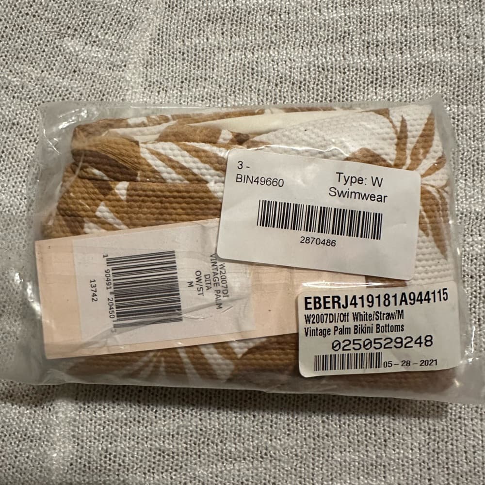NWT Eberjey Dita vintage palm bikini bottoms