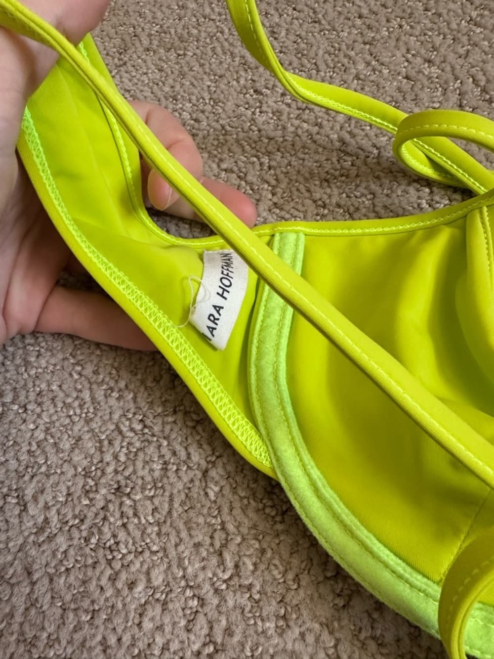 Mara Hoffman Mazlyn bikini top beet green - Thumbnail 3