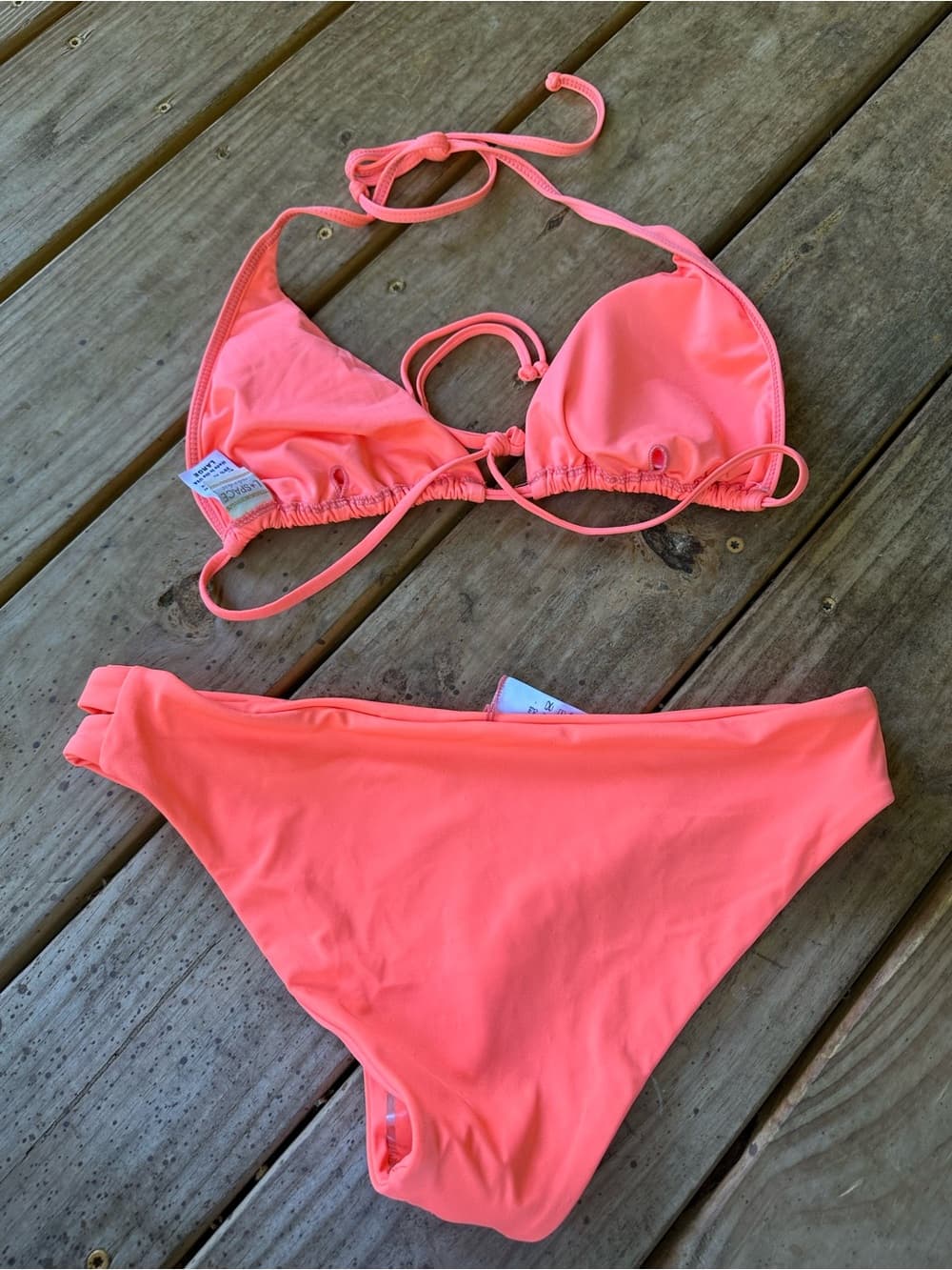 NWOT L*Space string bikini set coral large - Thumbnail 3