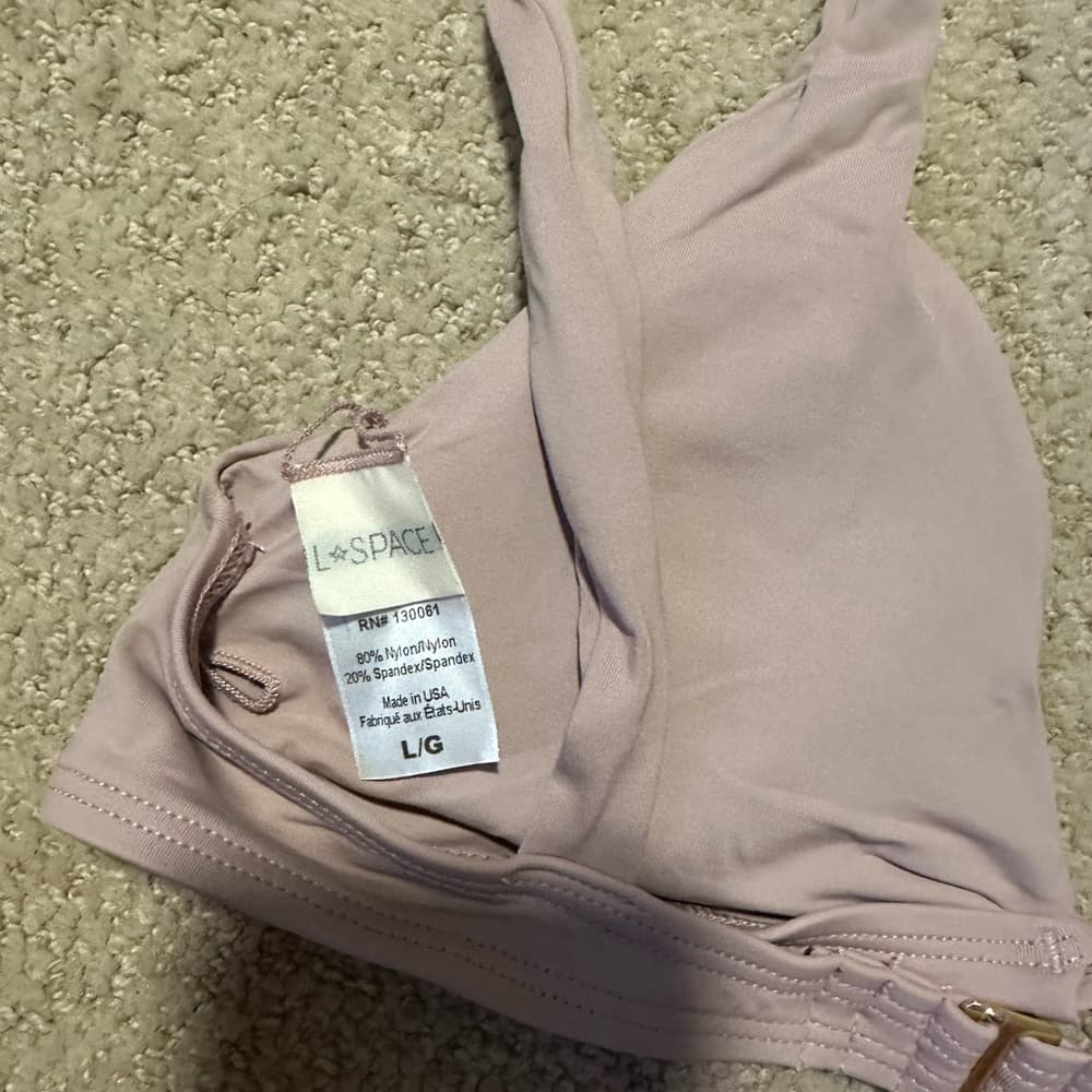 NWOT L*Space v neck bikini top dusty purple - Thumbnail 3