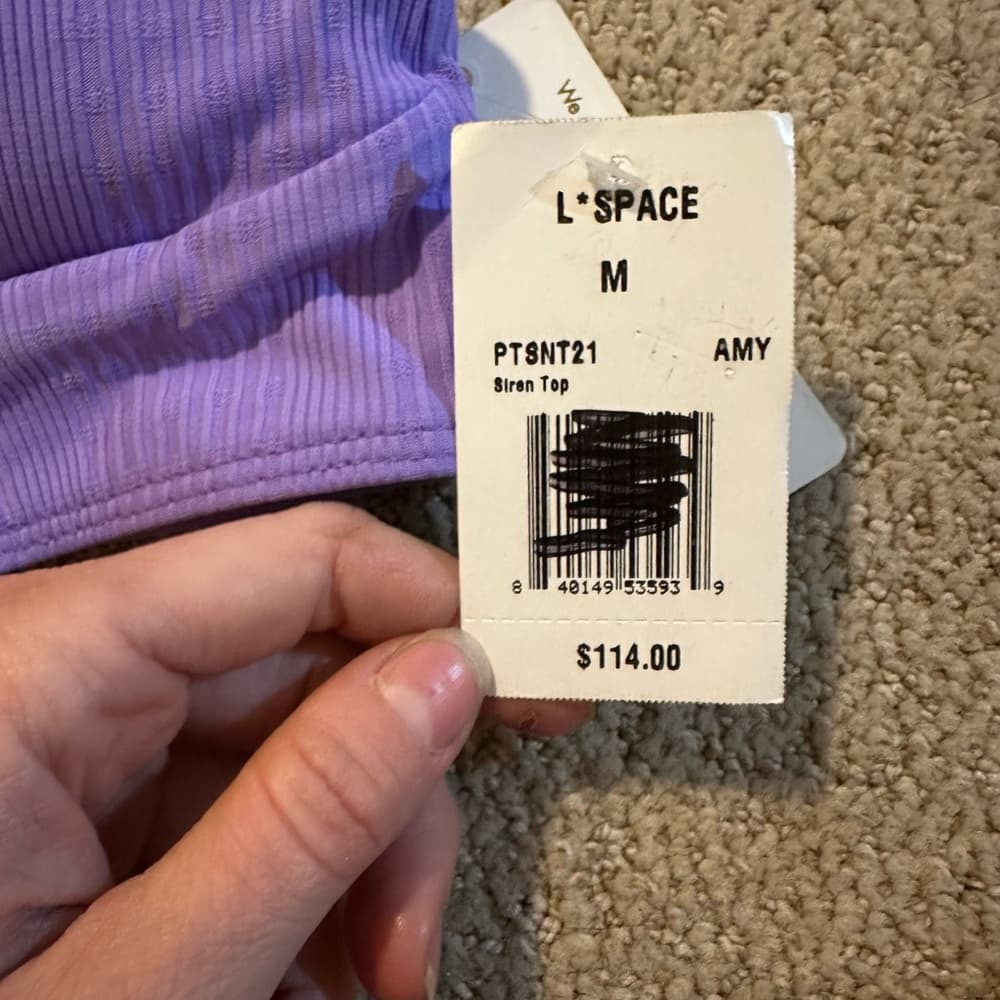 NWT L Space Siren bikini top purple medium - Thumbnail 3