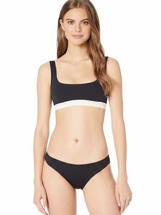 NWOT L*Space Miller colorblock bikini set black white small - Thumbnail 6