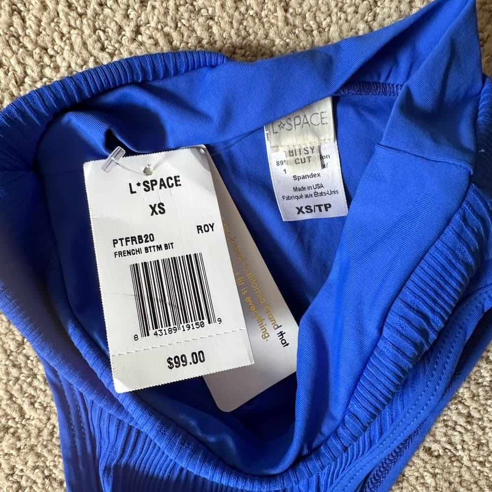 NWT L*Space Frenchi bikini bottoms royal blue - Thumbnail 2
