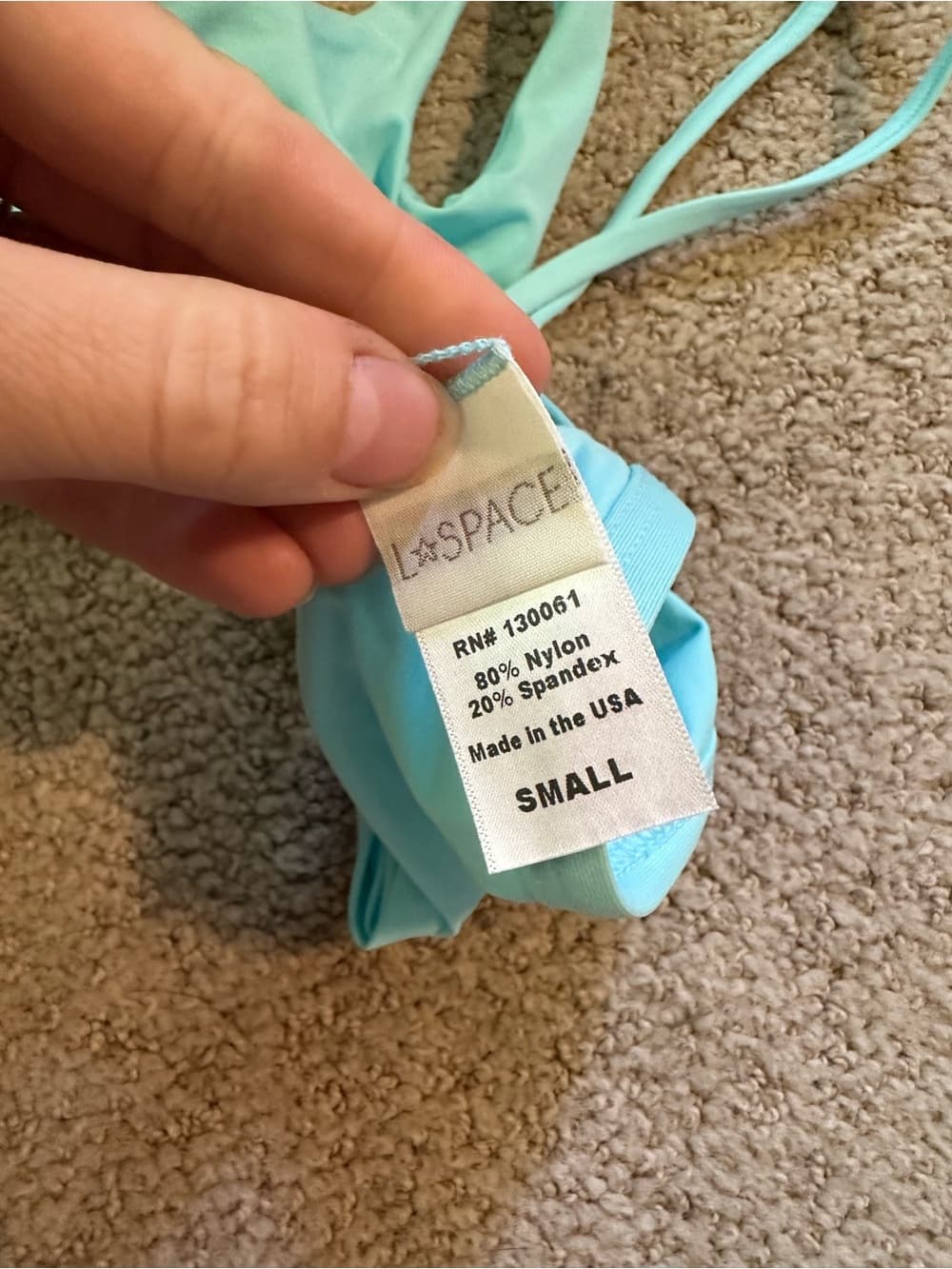 NWOT L*Space Haute bikini top light blue - Thumbnail 3
