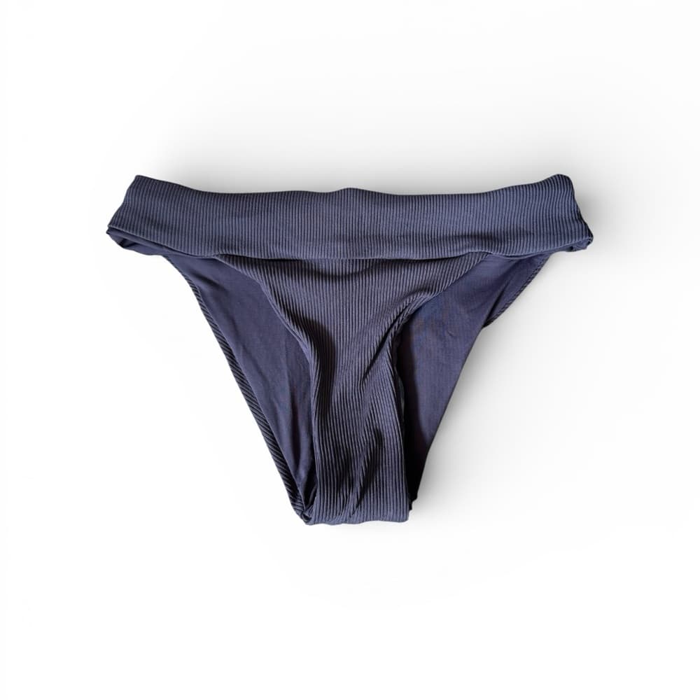 NWOT L*Space Veronica ribbed bikini bottoms grey purple - Thumbnail 4