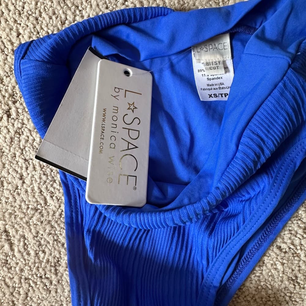NWT L*Space Frenchi bikini bottoms royal blue - Thumbnail 3