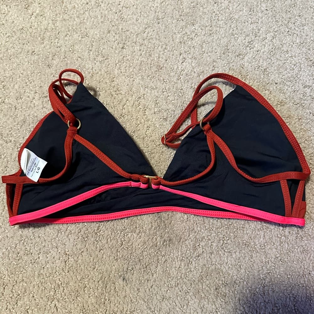 NWOT L*Space Avella bikini top black red - Thumbnail 3