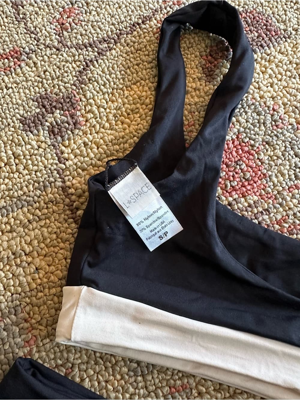 NWOT L*Space Miller colorblock bikini set black white small - Thumbnail 4