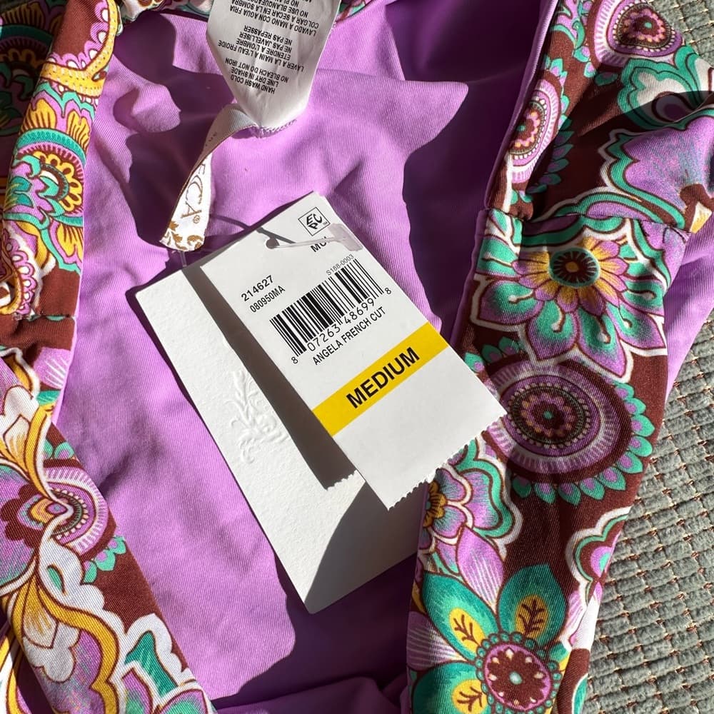 NWT Becca Groovy paisley reversible bikini bottom medium - Thumbnail 5