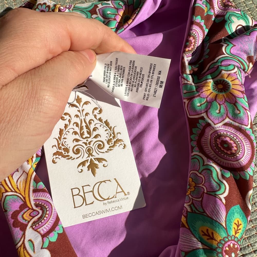 NWT Becca Groovy paisley reversible bikini bottom medium - Thumbnail 4