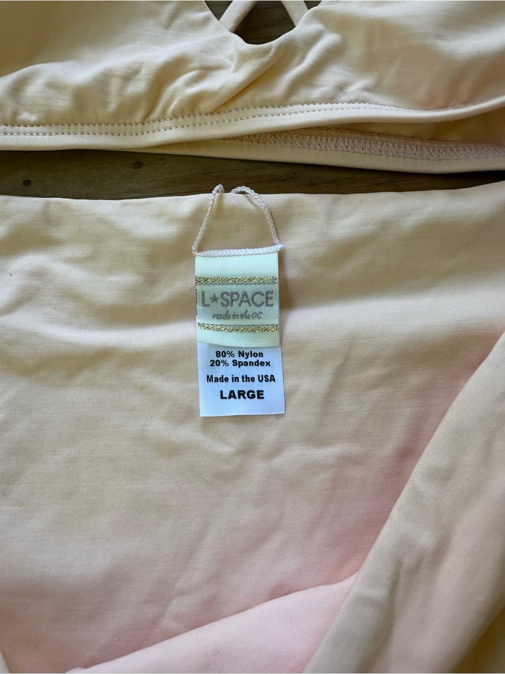NWOT L*Space Jaime Low Down Bikini set peach - Thumbnail 2