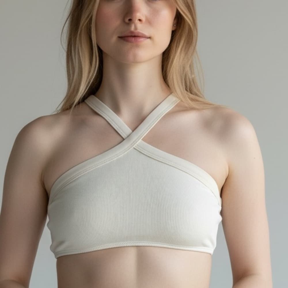NWOT L*Space high neck ribbed bikini top - Thumbnail 4