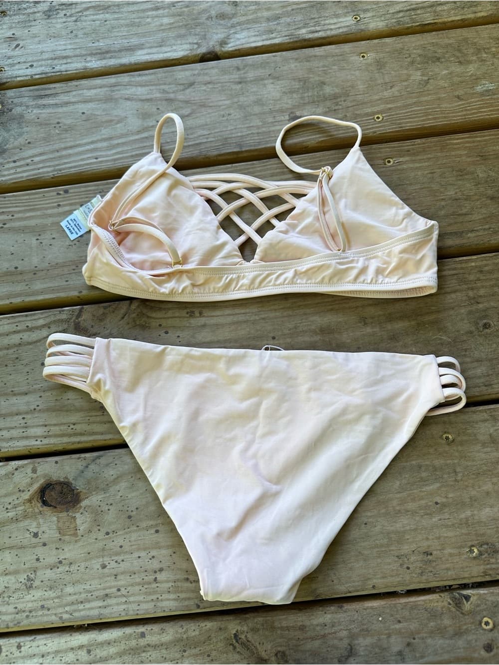 NWOT L*Space Jaime Low Down Bikini set peach - Thumbnail 3