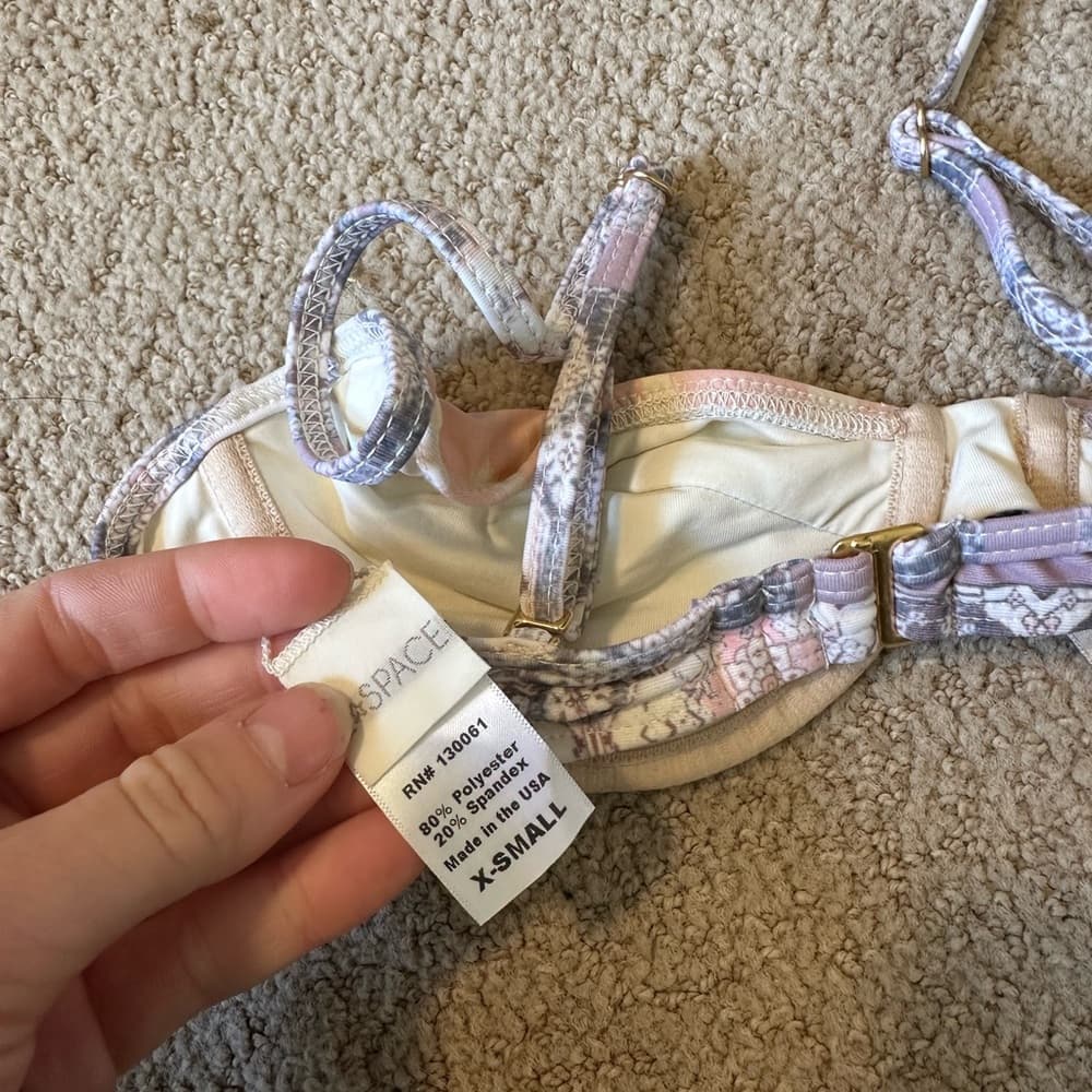 NWOT L*Space Krispy Rimini bikini top floral print - Thumbnail 4