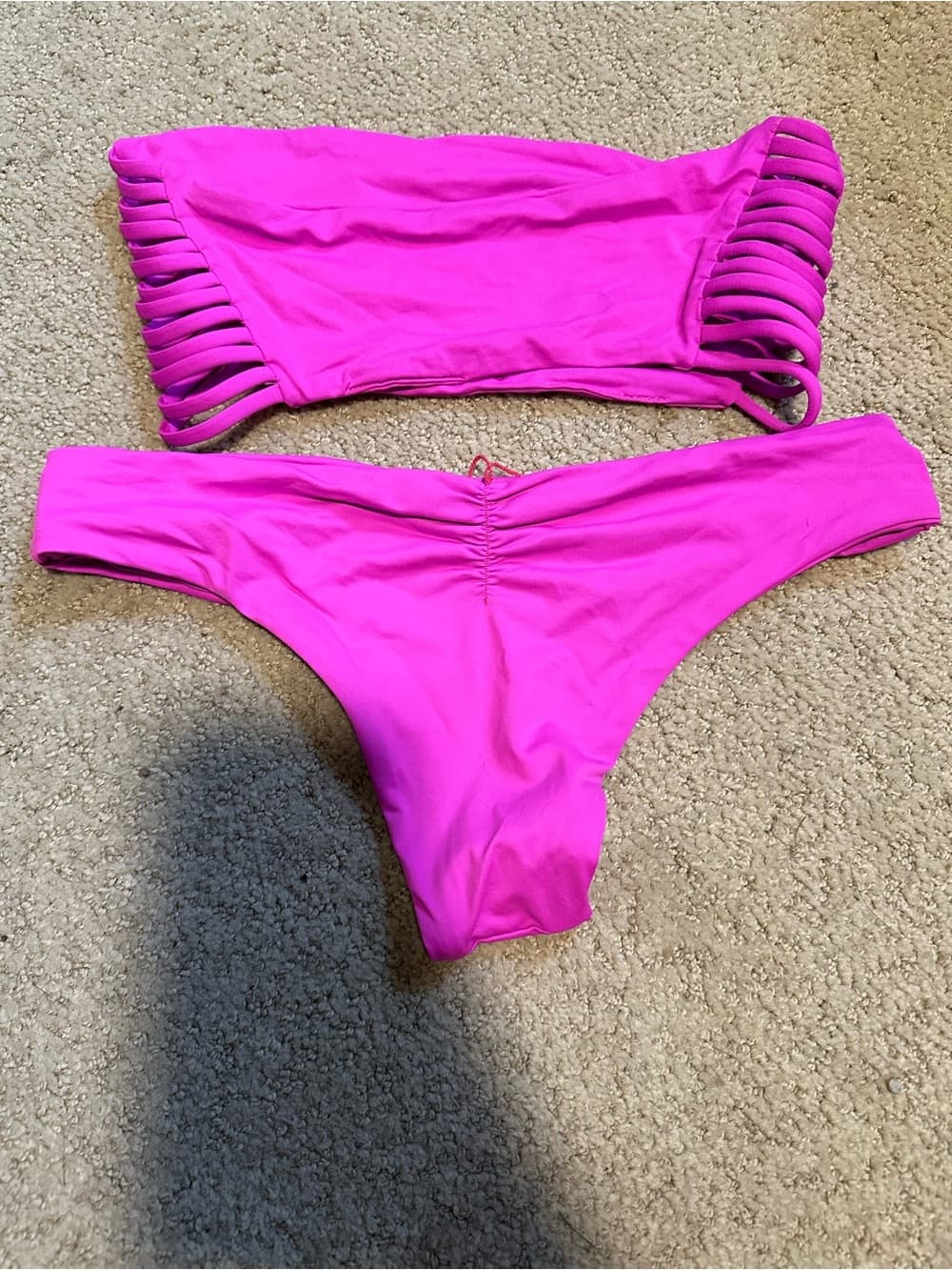 NWOT L*Space Monique bikini set hot pink - Thumbnail 3
