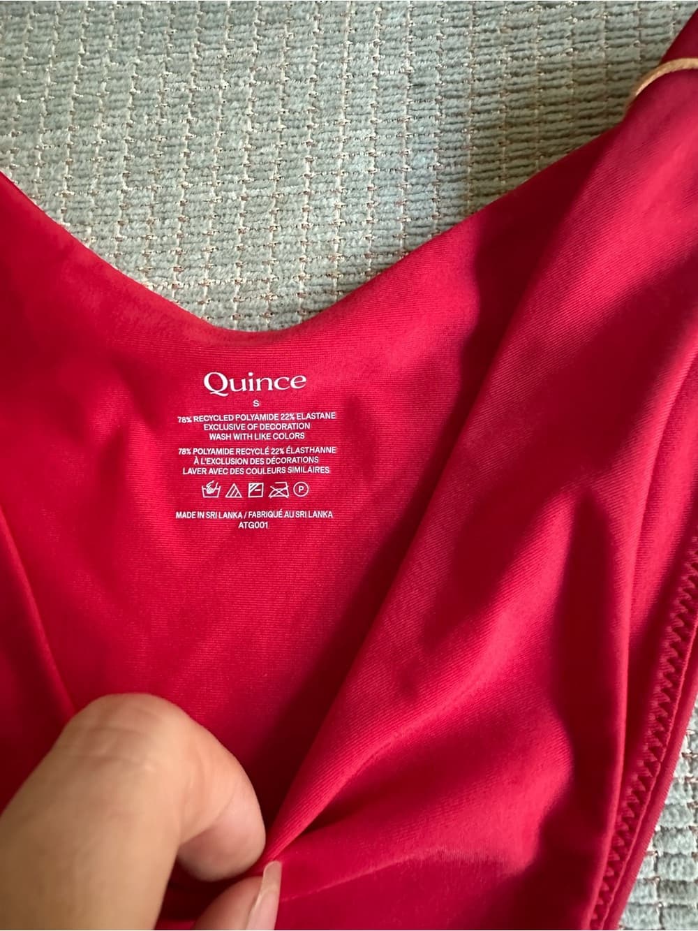 NWT Quince bikini set cherry red - Thumbnail 2