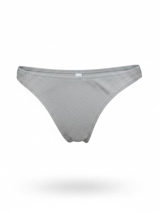 NWT Good American always fits bikini bottoms silver - Thumbnail 7