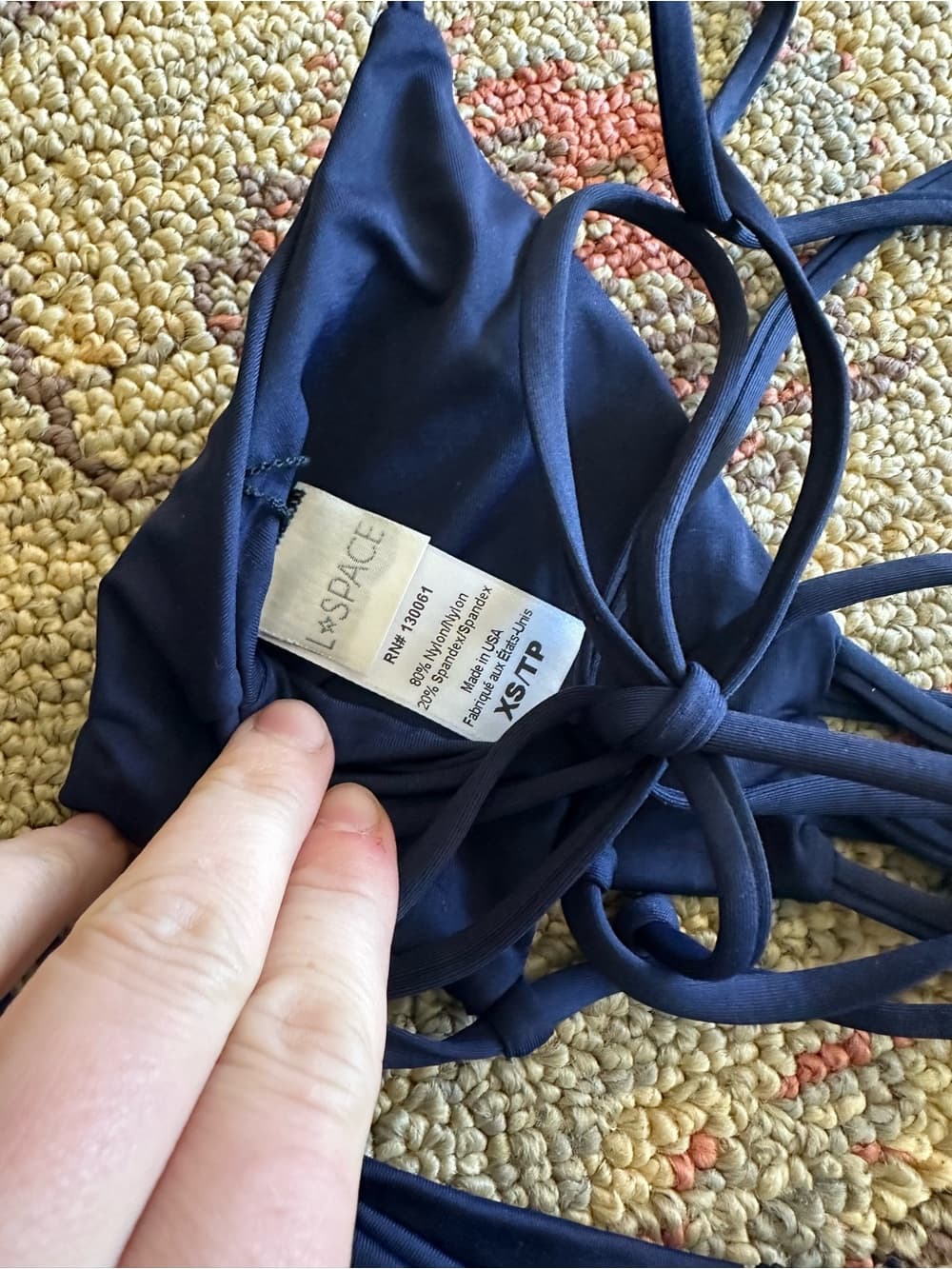 NWOT L*Space bikini set navy extra small - Thumbnail 4