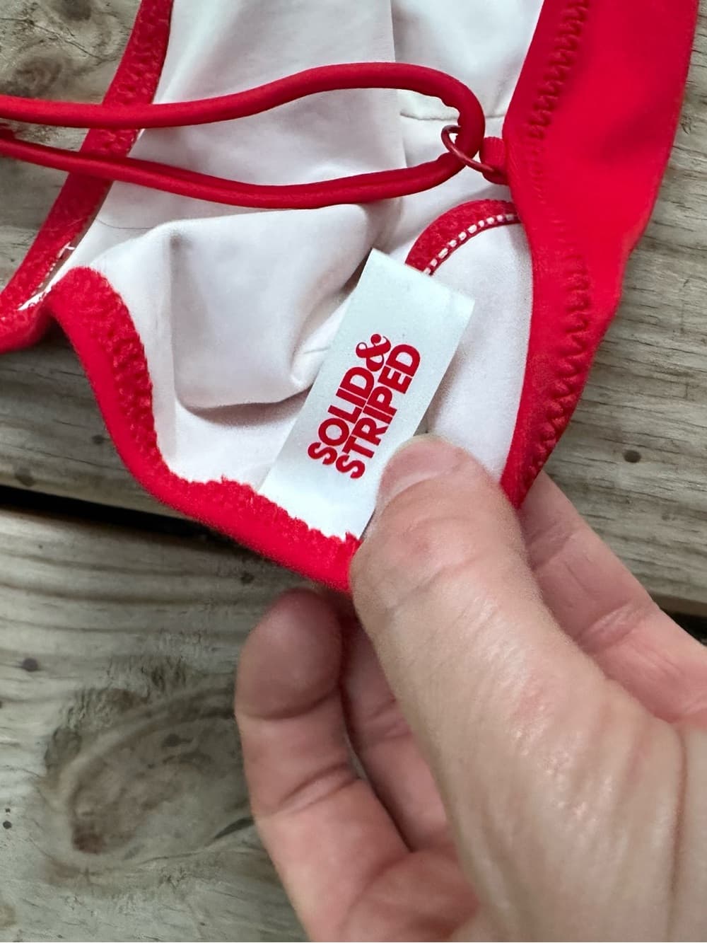 Solid and Striped bikini top red large - Thumbnail 3