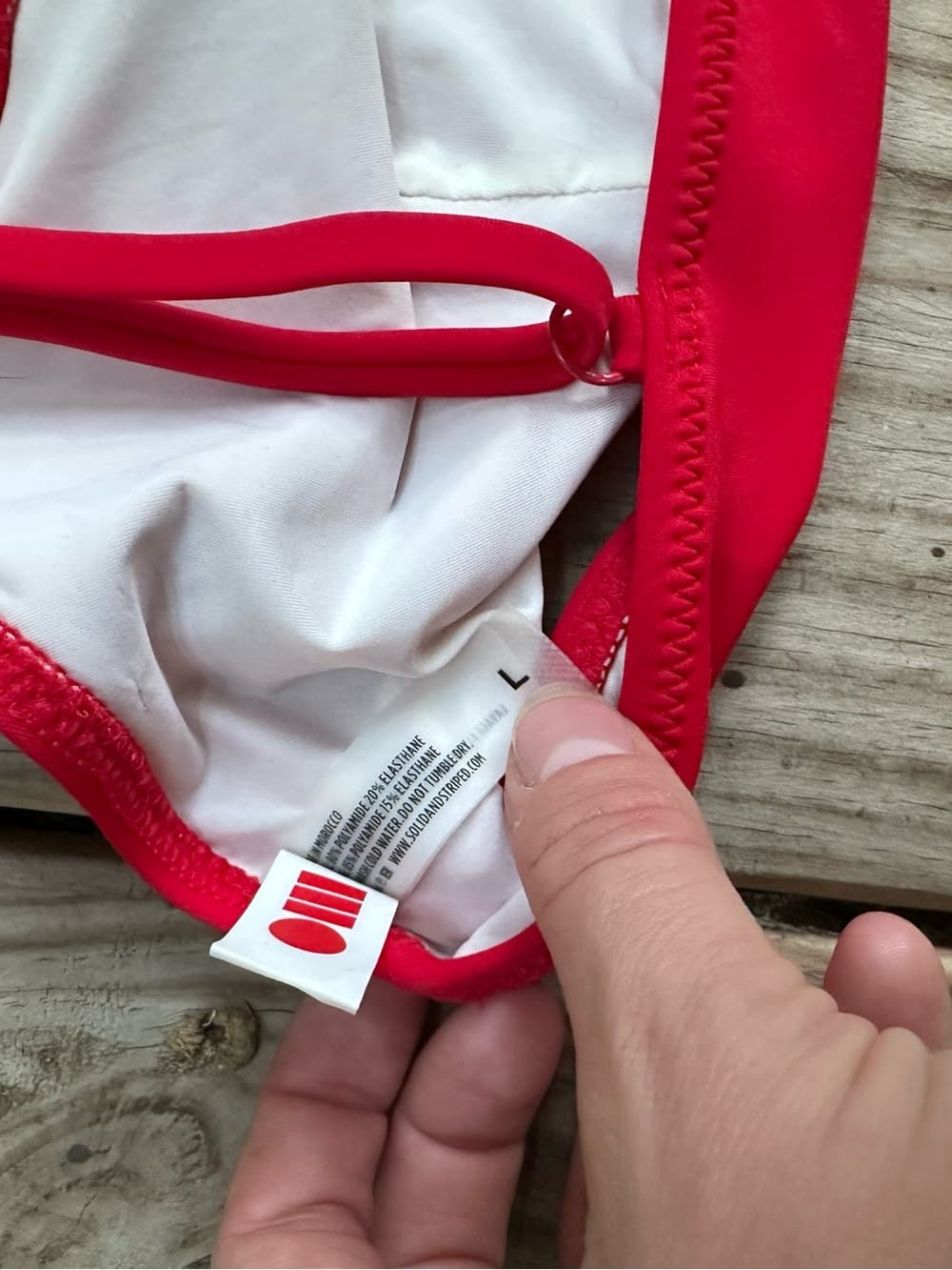 Solid and Striped bikini top red large - Thumbnail 4