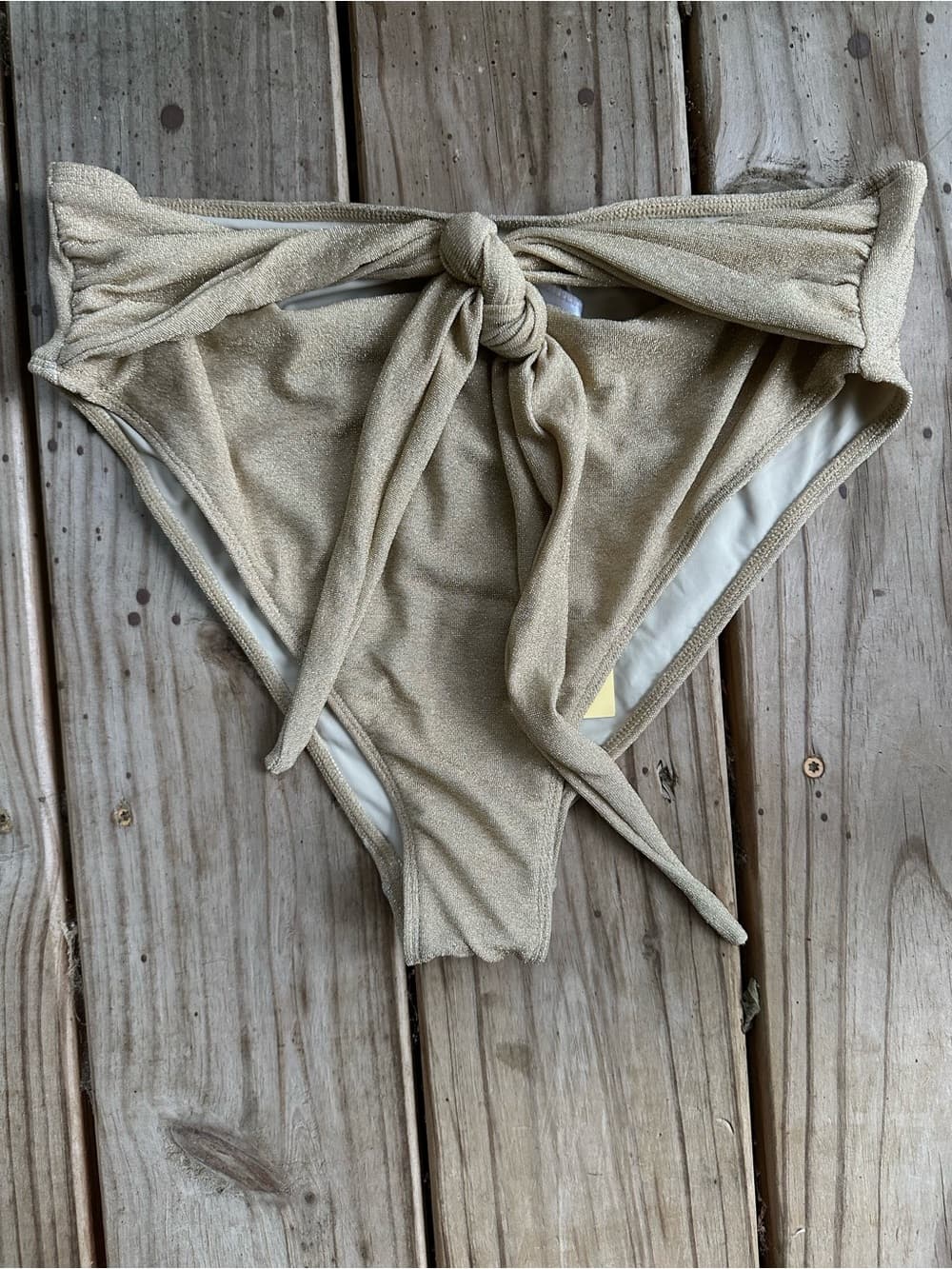 NWT Charlie Holiday Effie wrap bikini bottoms golden hour