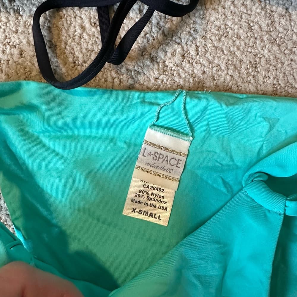 NWOT L*Space pools and palms sea foam bikini set - Thumbnail 3