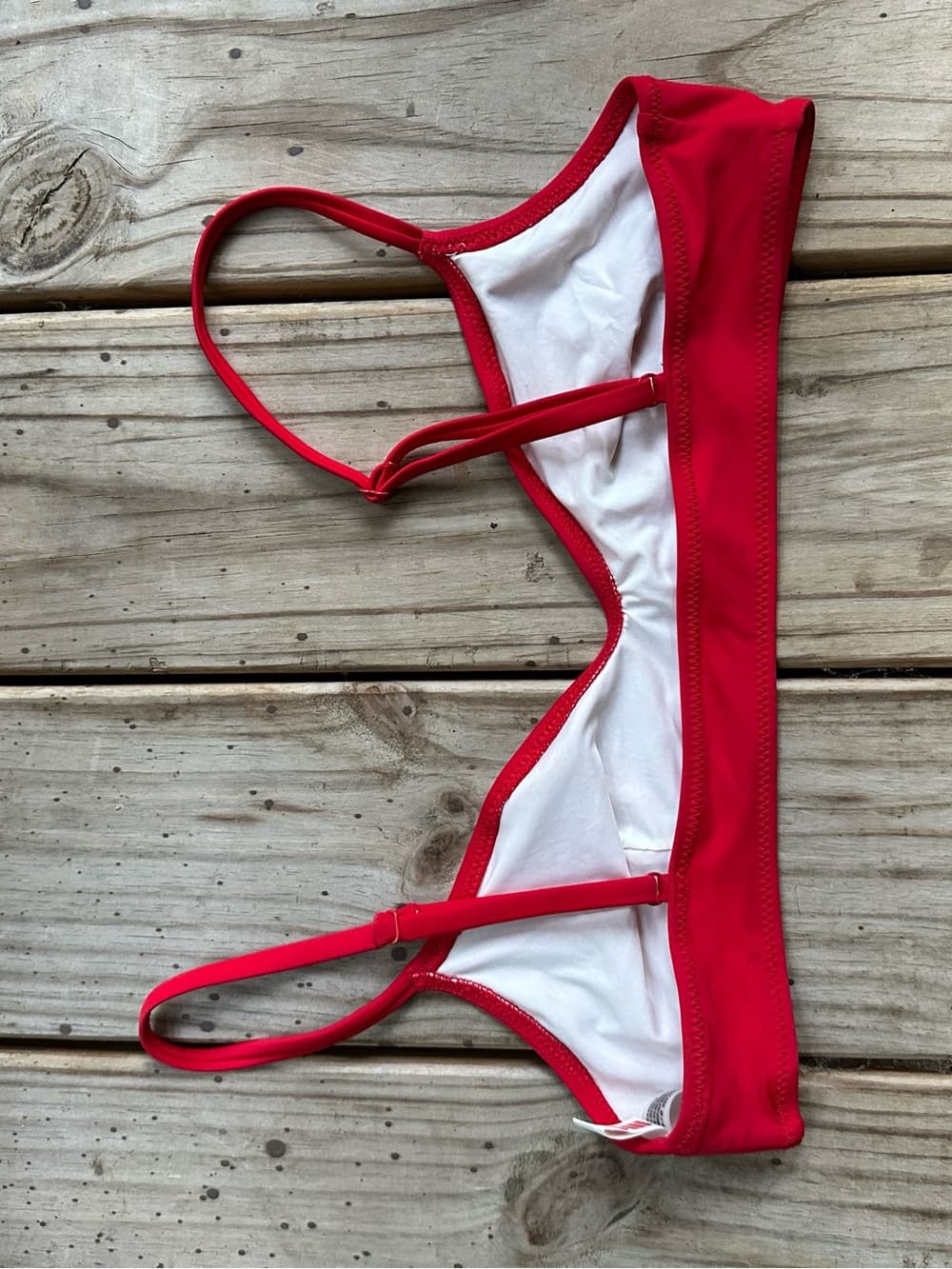 Solid and Striped bikini top red large - Thumbnail 2