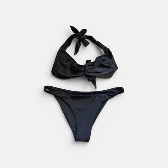 Alicia Swim tie back bikini set black - Thumbnail 5
