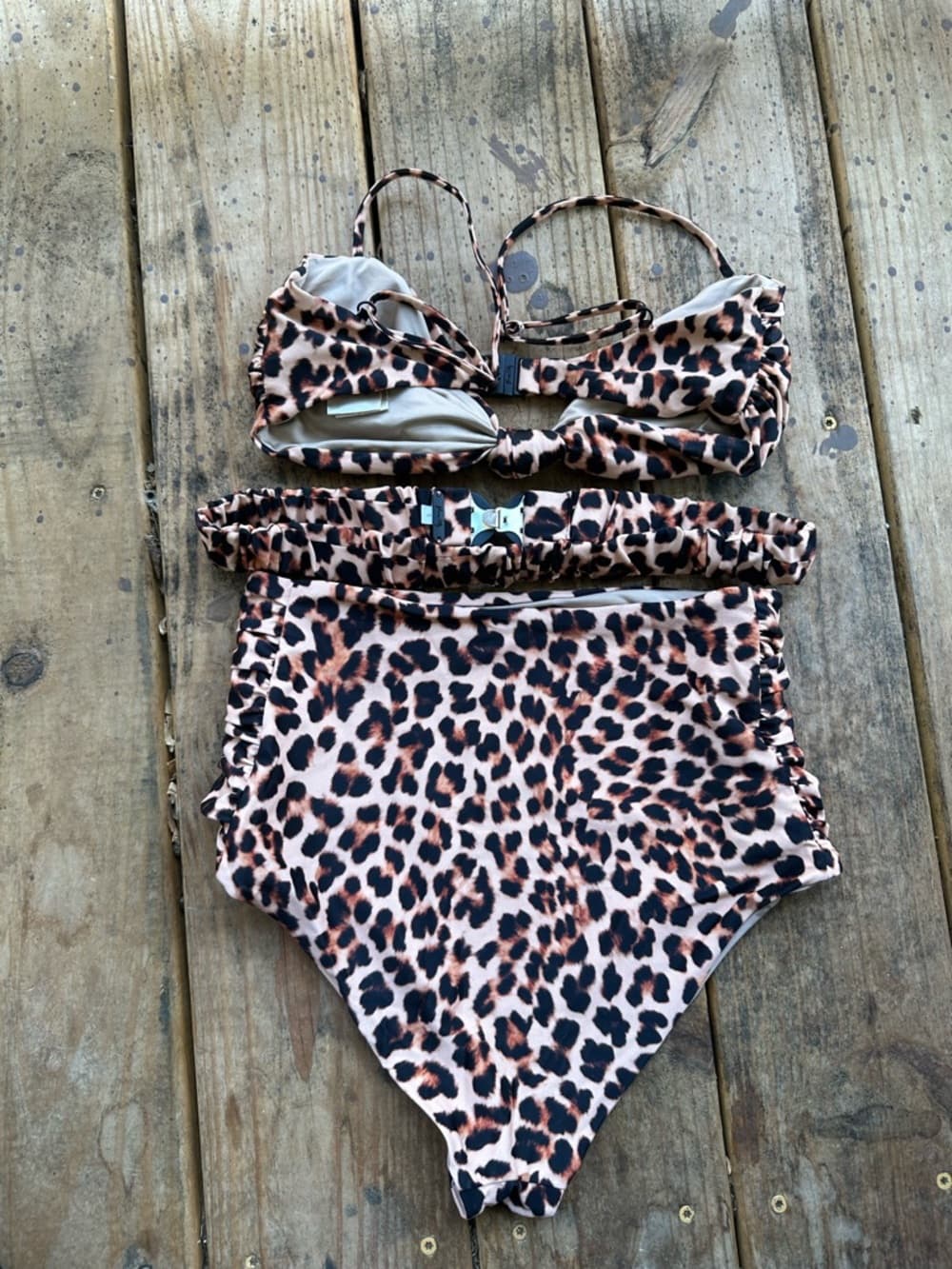 Johanna Ortiz Mirame Uganda high waist leopard bikini set - Thumbnail 4