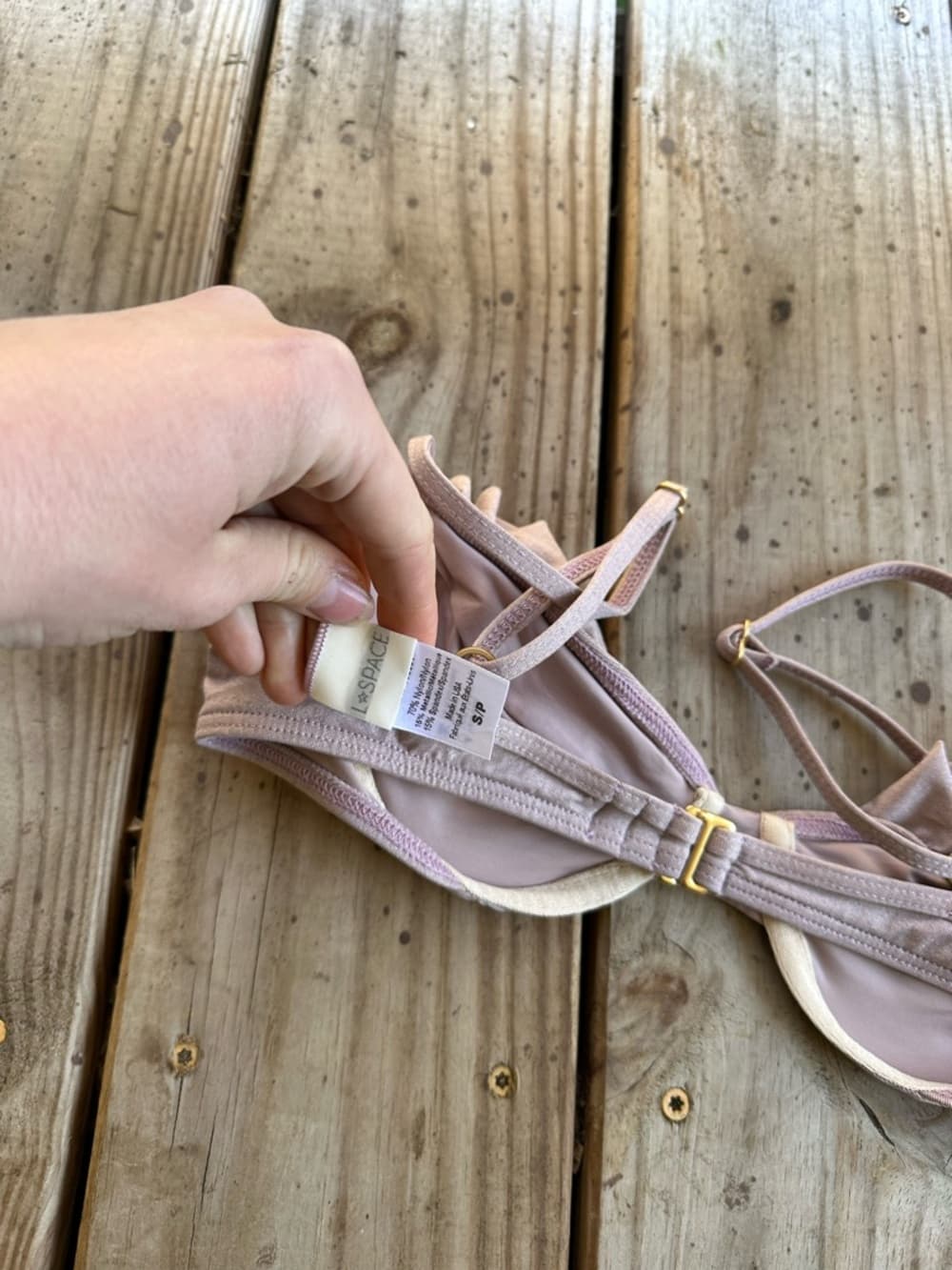 NWOT L*Space Priscilla shimmer bikini top - Thumbnail 3