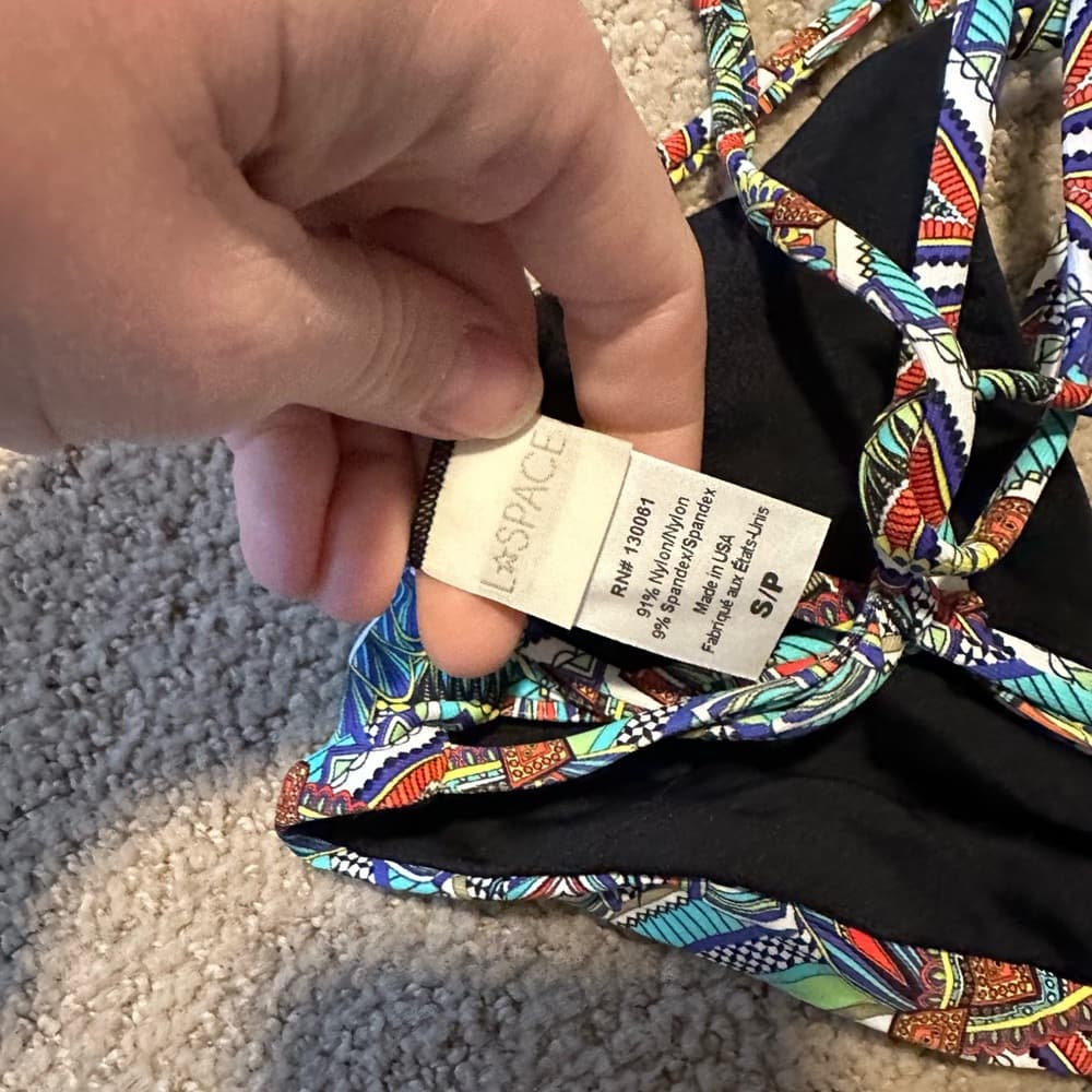 NWOT L*Space Haley bikini top tribal print - Thumbnail 2