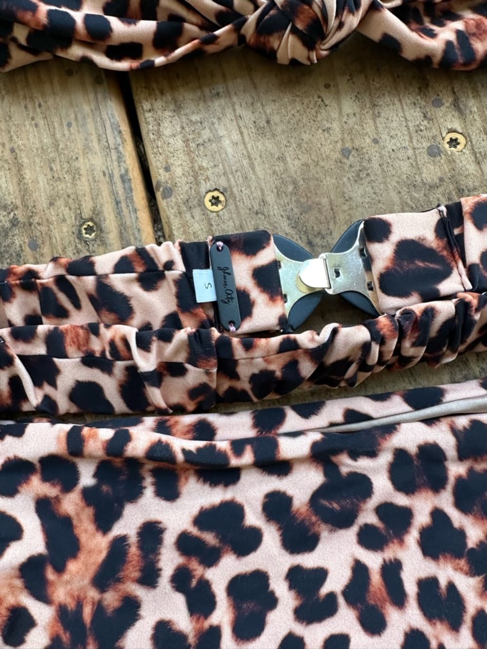 Johanna Ortiz Mirame Uganda high waist leopard bikini set - Thumbnail 3