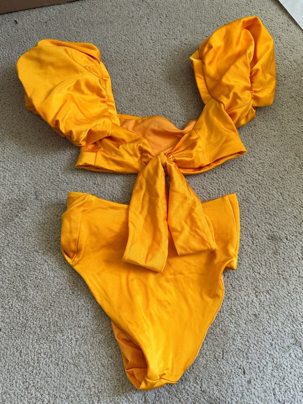 Agua Bendita Calista puff sleeve bikini set yellow - Thumbnail 7